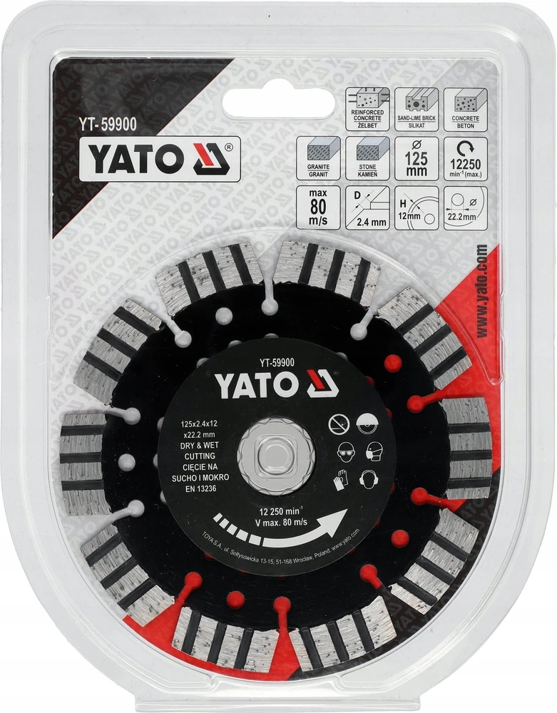 Deimantinis pjovimo diskas Yato YT-59900; 125 mm
