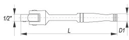 YATO POKRĘTŁO UCHYLNE 1/2" 360mm