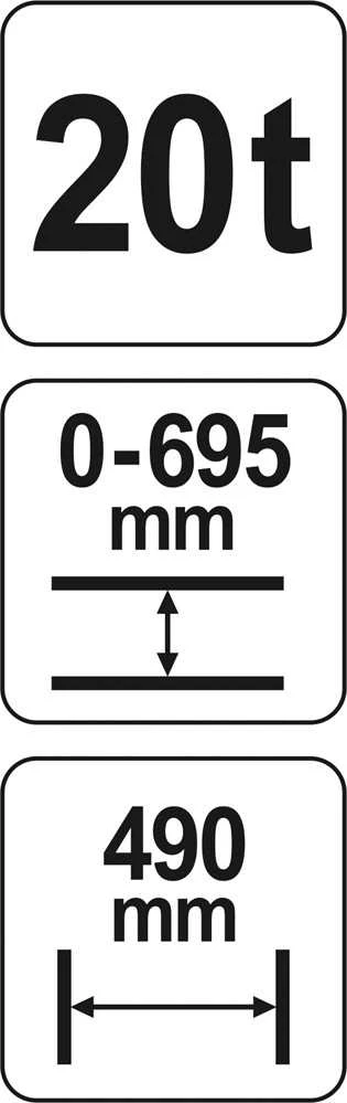 Yato hidraulinis presas 20t - YT-55581
