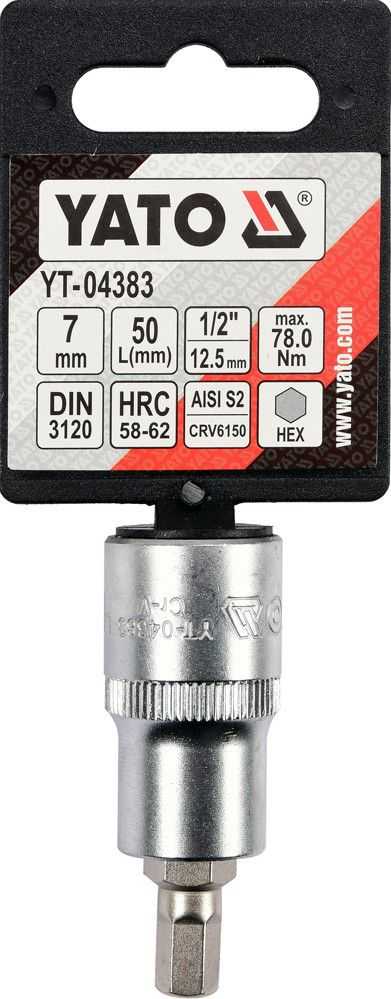 YATO KLUCZ TRZPIENIOWY IMBUSOWY/HEX 1/2" 7x55mm