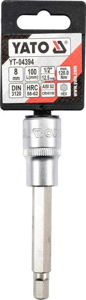 YATO ŠEŠIAKAMPIS RAKTAS 1/2″ 8x100mm 04394