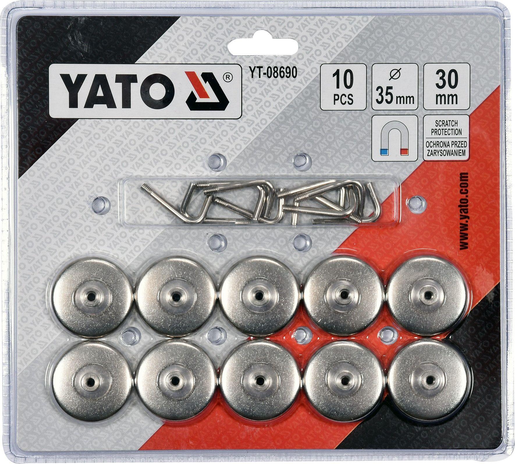 Yato Toya Sa Poland Magnetinių kabliukų rinkinys | 10 vnt. (YT-08690)