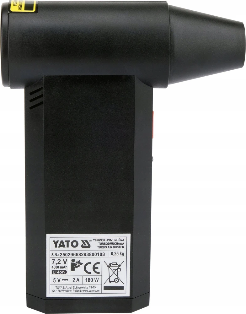 YATO MINI TURBO PŪSTUVAS 135000 APS./MIN.