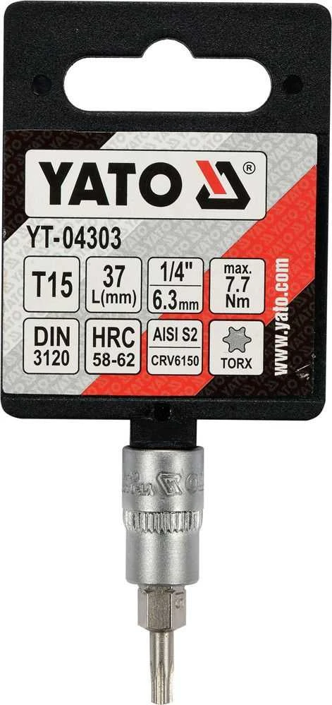 YATO TORX antgalis 1/4″ T15x 37mm