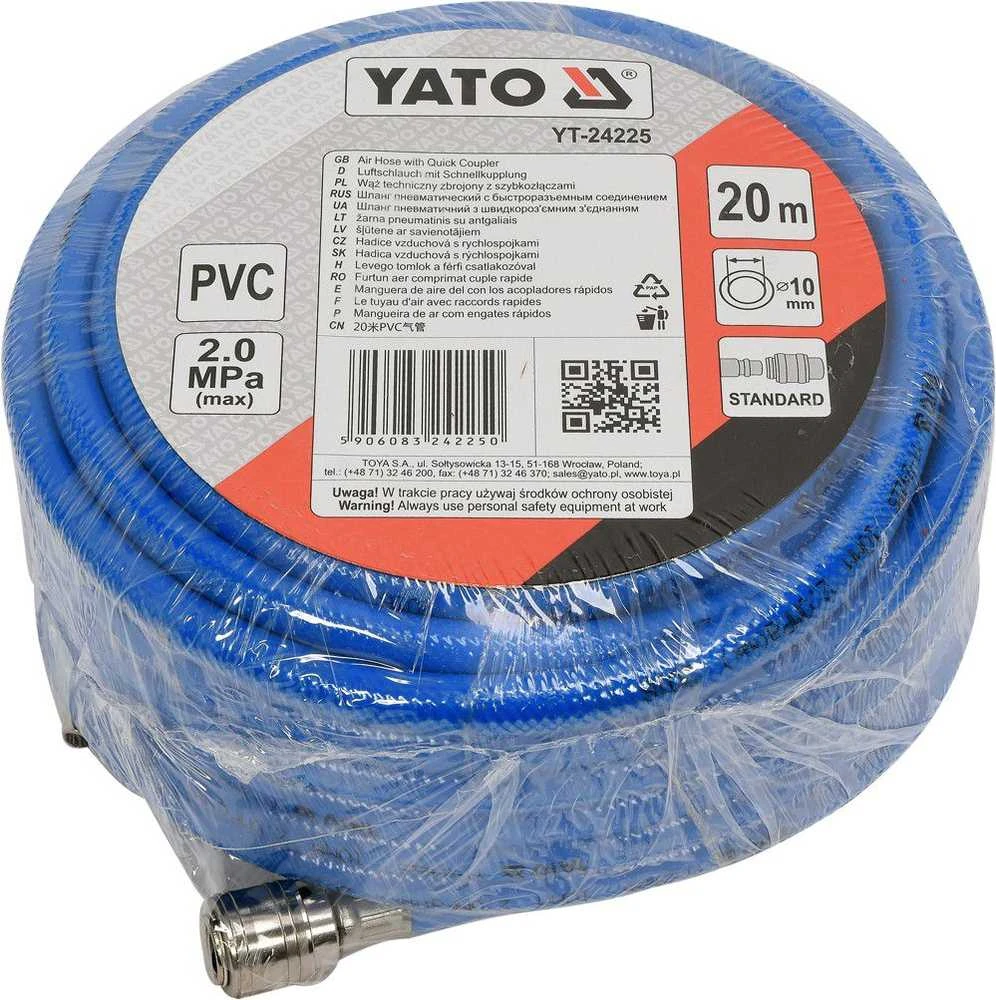 YATO CABLE / PNEUMATINĖ ŽARNA SUstiprinta PVC 10mm x 20m