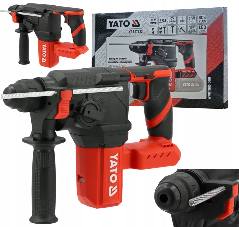 Yato Toya Sa Poland Akumuliatorinis perforatorius | 18V SDS-PLUS be baterijos (YT-827723)