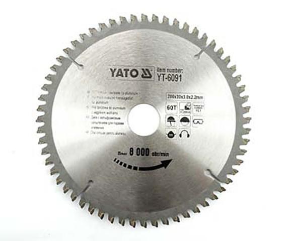 YATO diskinis pjūklas, skirtas ALUMINIUI 210x30mm 72 dantu 6093
