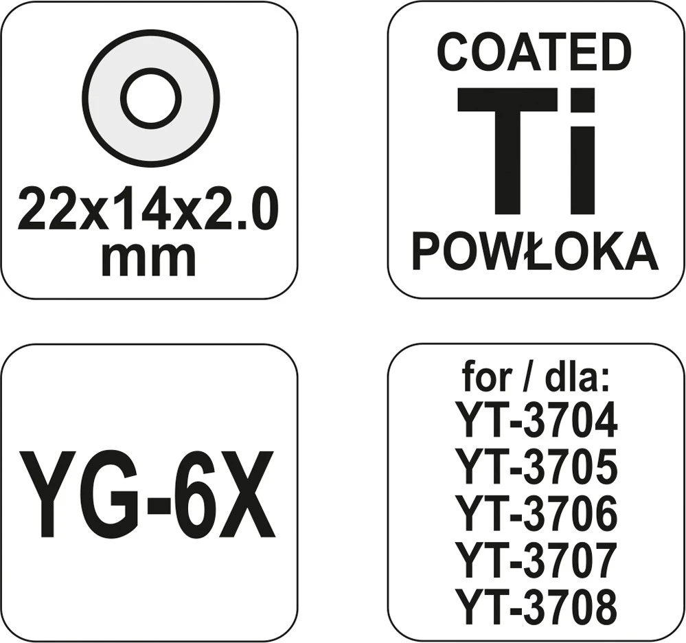YATO KÓŁKO WYMIENNE 22x11x2mm 37141 DO PRZYRZĄDU GLAZURNICZEGO