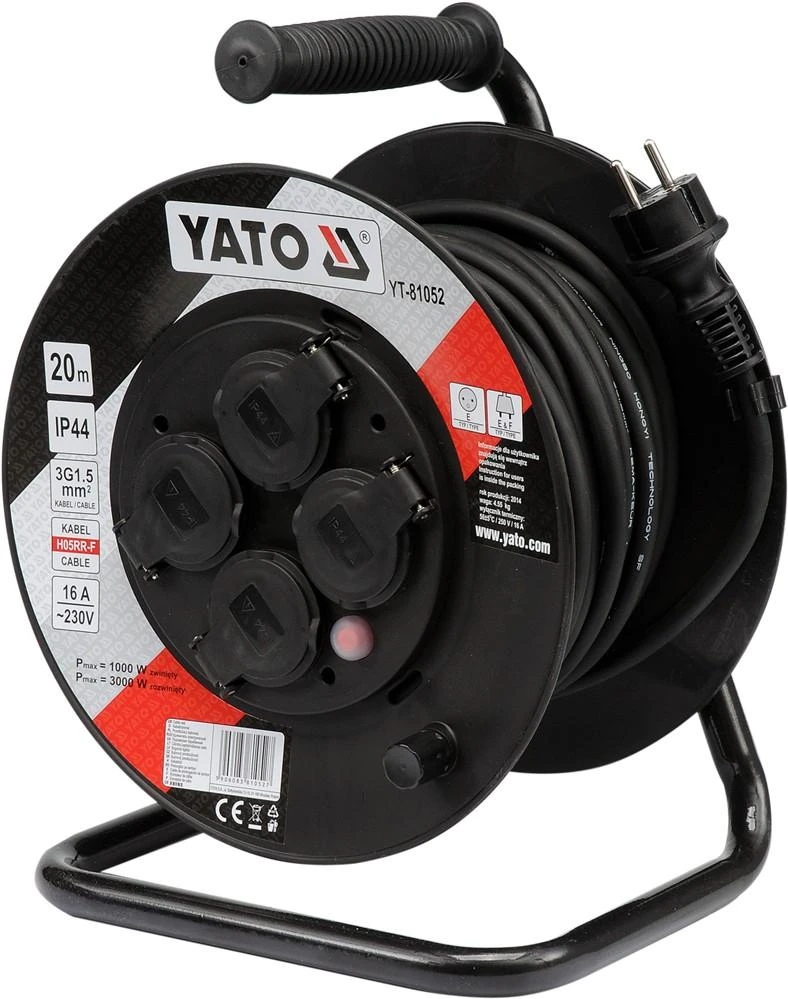 Yato Stumdomasis 20 m / 4 lizdas 230v H05RR-F 3x1.5m2 (YT -81052)