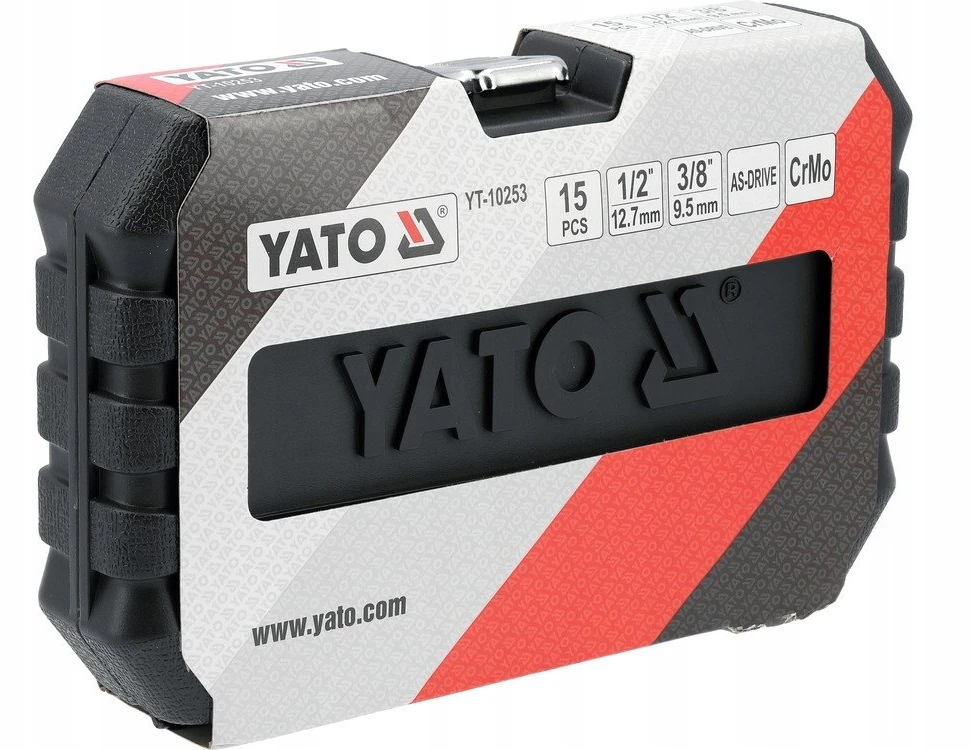 Yato Toya Sa Poland Smūginių trumpų galvučių rinkinys – AS-Drive 1/2", CrMo – 10–27 mm, 15 vnt (YT-10253)