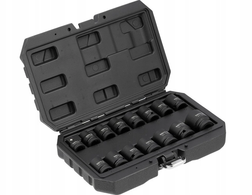 Yato Toya Sa Poland Smūginių trumpų galvučių rinkinys – AS-Drive 1/2", CrMo – 10–27 mm, 15 vnt (YT-10253)