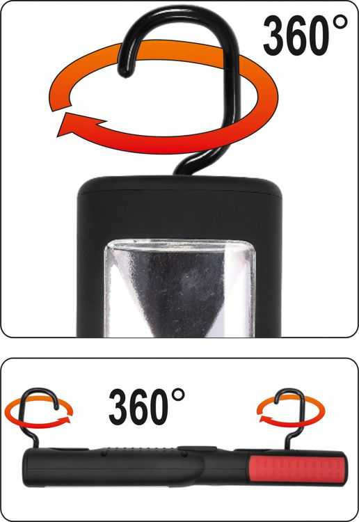Yato dirbtuvių lempa 3W 1+7 LED COB (YT-08504)