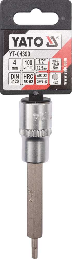 YATO KLUCZ TRZPIENIOWY IMBUSOWY/HEX 1/2" 4x100mm
