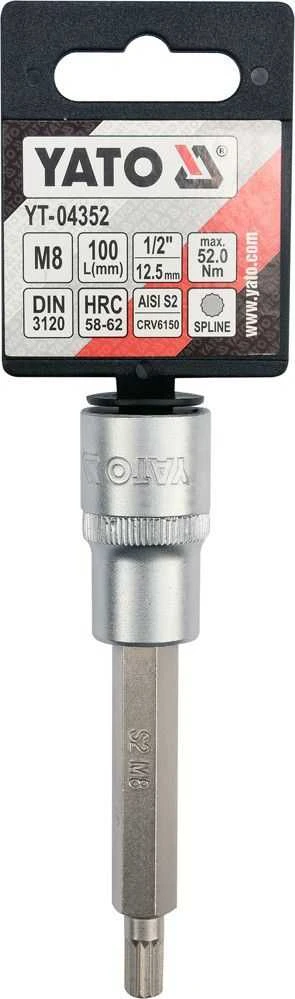 YATO KLUCZ TRZPIENIOWY SPLINE 1/2" M 8x100mm