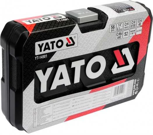 Yato sukimo antgalių ir galvų su terkšle rinkinys 56 vnt YT-14501