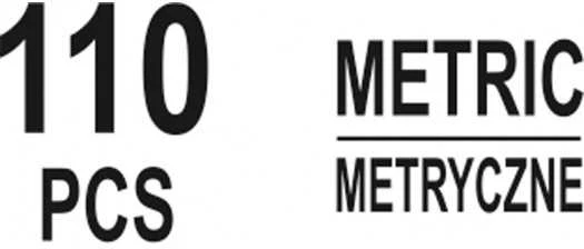 Yato Metrinių tepimo antgalių / spenelių rinkinys 110 vnt. (YT-06888)