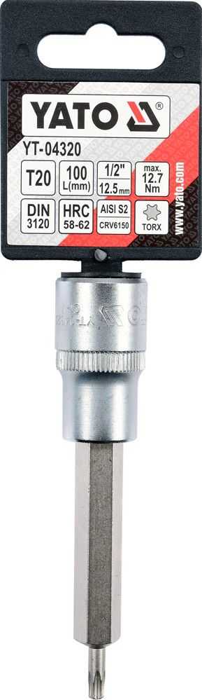 YATO KLUCZ TRZPIENIOWY TORX 1/2" T20x100mm