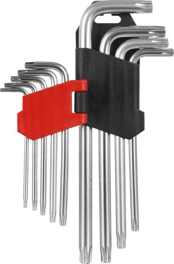 YATO TORX raktai, 9 vnt., T10-T50, ilgi, su skyle 0511