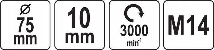 YATO poliravimo VELTINIS DISKAS 75x10mm M14