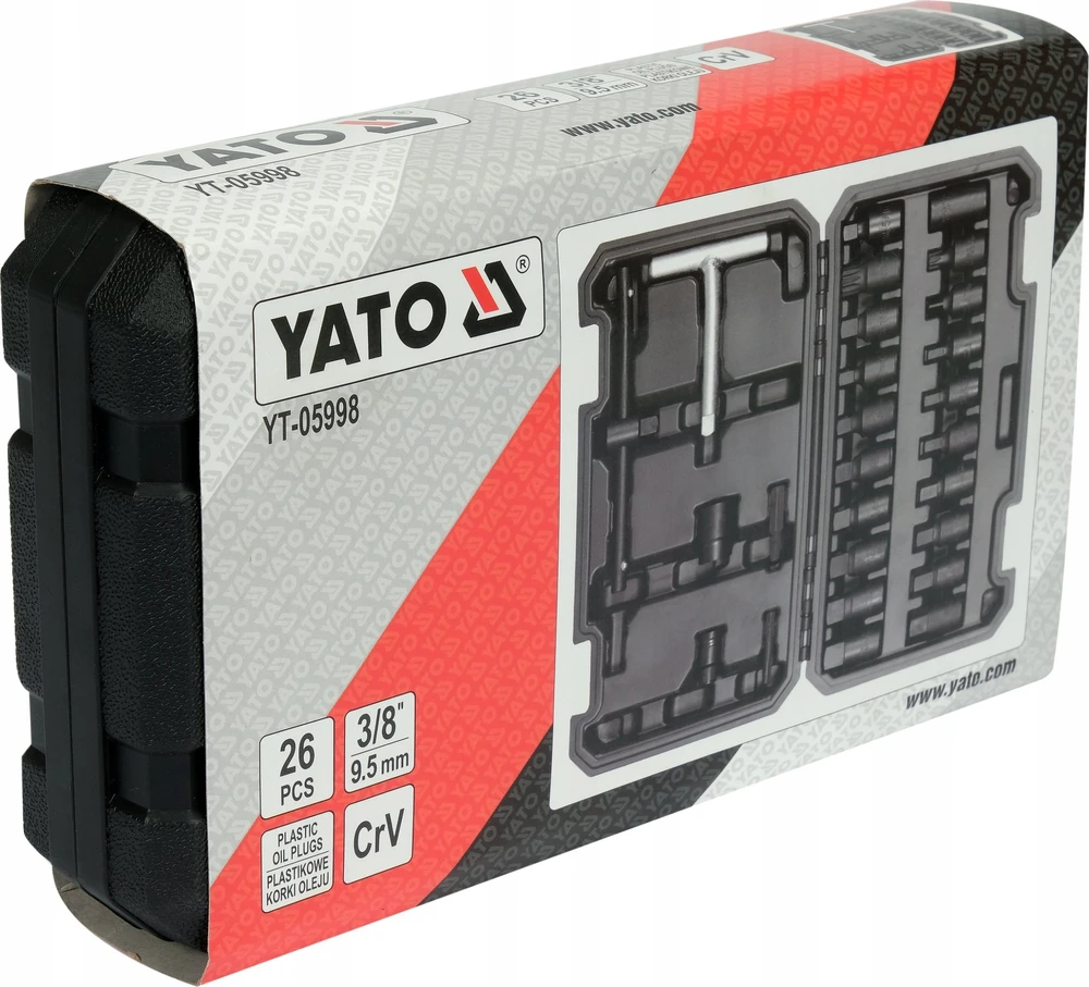 Toya Sa Poland Rinkinys Yato YT-05998; 3/8''; 26 vnt.