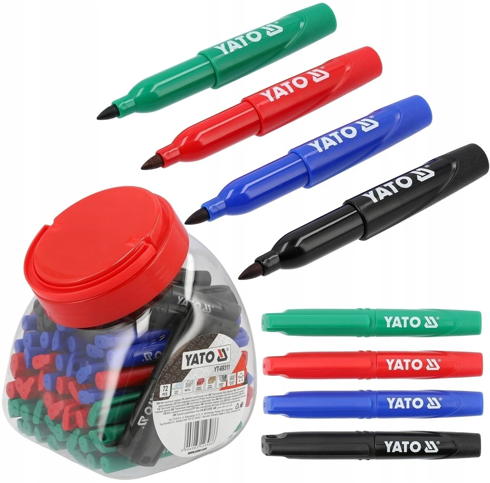 Yato MINI TECHNINIŲ ŽYMEKLIŲ PAKUOTĖ 72 Vnt