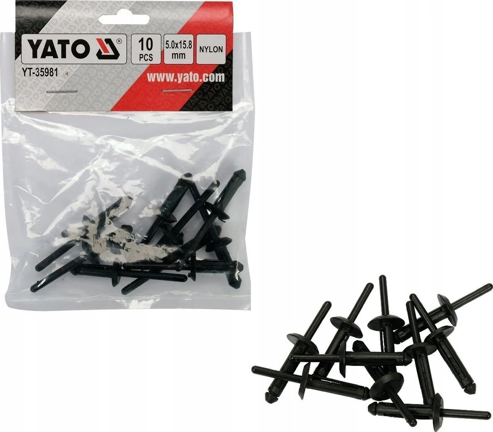 YATO NITY PLASTIKOWE 5.0x15.8mm /10vnt.