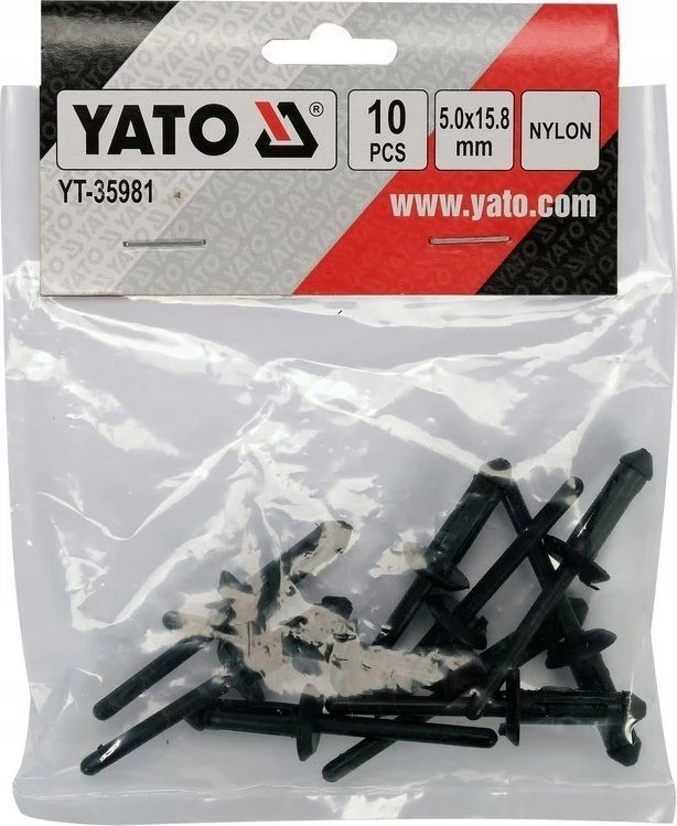 YATO NITY PLASTIKOWE 5.0x15.8mm /10vnt.