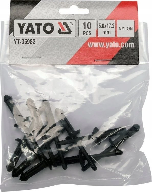 YATO NITY PLASTIKOWE 5.0x17.2mm /10vnt.
