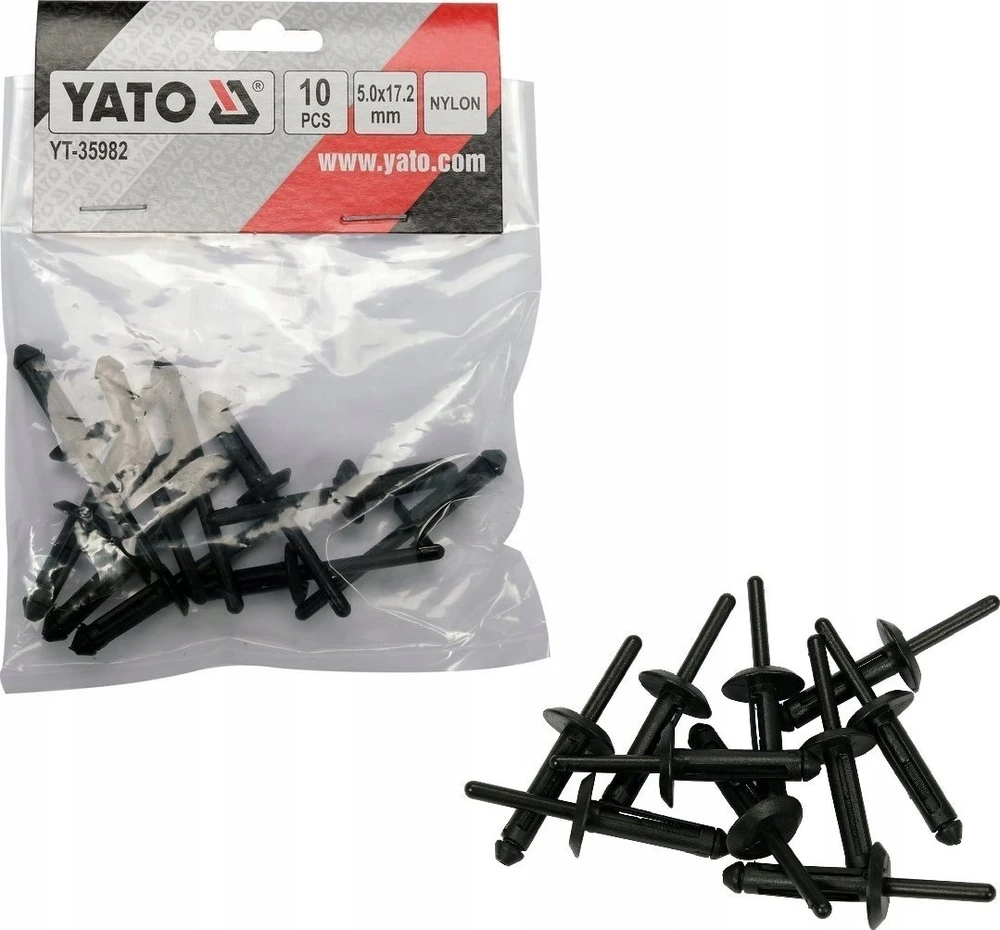 YATO NITY PLASTIKOWE 5.0x17.2mm /10vnt.