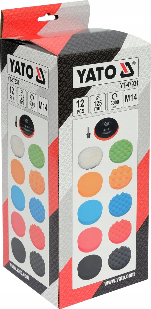 YATO POLIRAVIMO RINKINYS 125mm, M14, 12vnt.