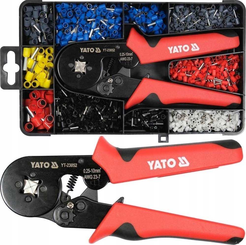 Antgalių presavimo replės Yato YT-23052; 175 mm + priedai