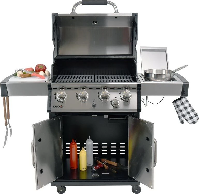 Yato YG-20013 Grilis sodo dujos 17,5 kW 46 cm x 65 cm