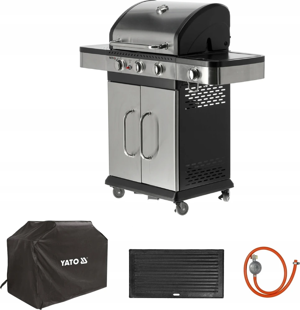 YATO DUJINĖS GRILLĖS 3+1, NERŪDijantis PLIENAS 11,2KW