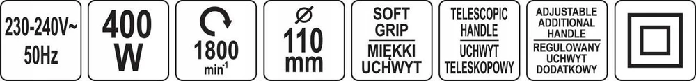 YATO SZCZOTKA ELEKTRYCZNA DO CHWASTÓW 400W