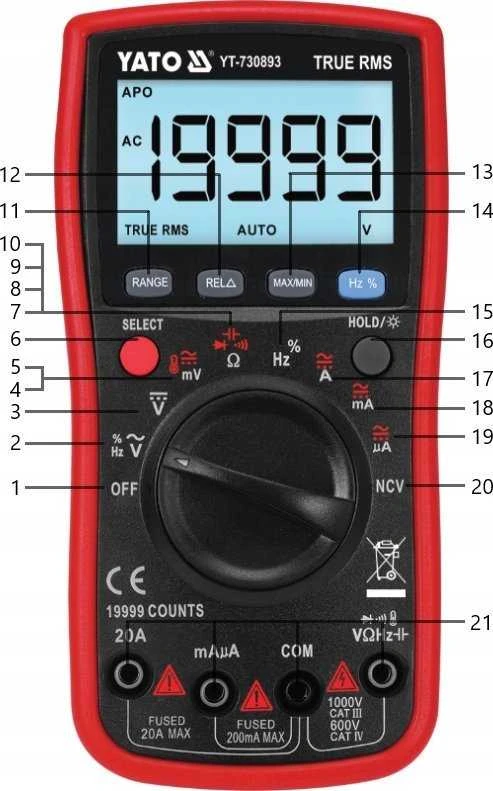 Multimetras Yato YT-730893