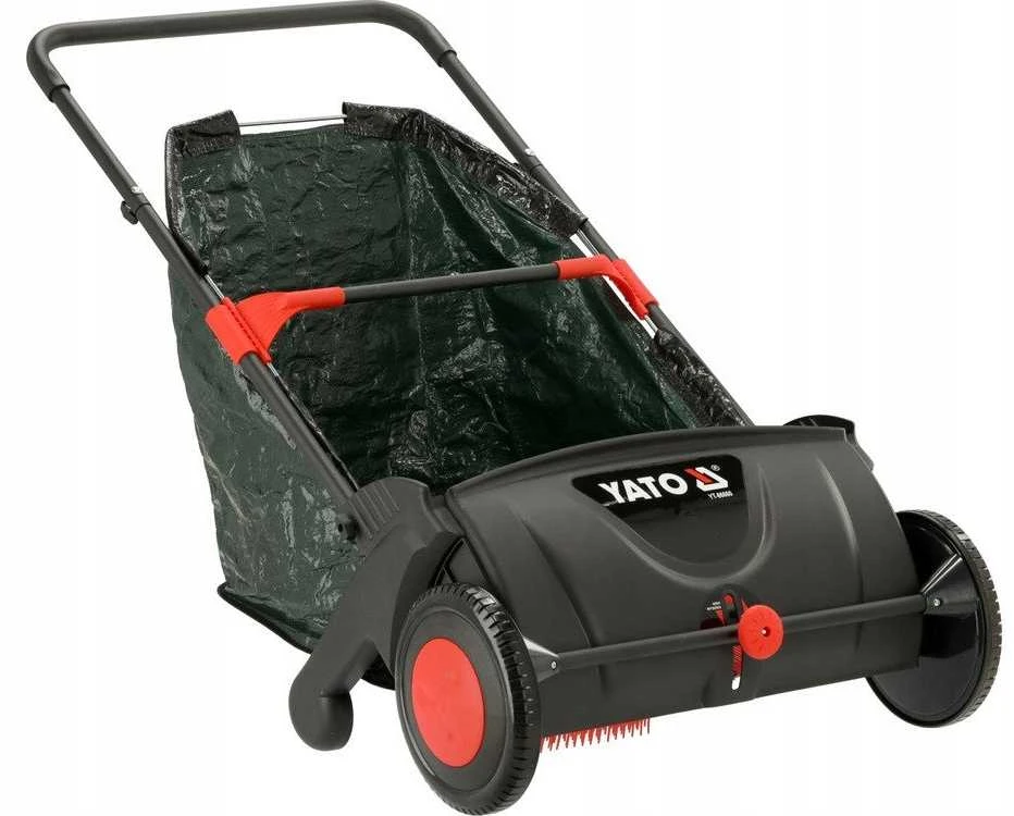 Yato Sodo atliekų surinkėjas, 53 cm darbinis plotis, 100 L talpa, rankinis vejos šlavėjas, lapų ir žolės surinkėjas terasoms ir vejoms