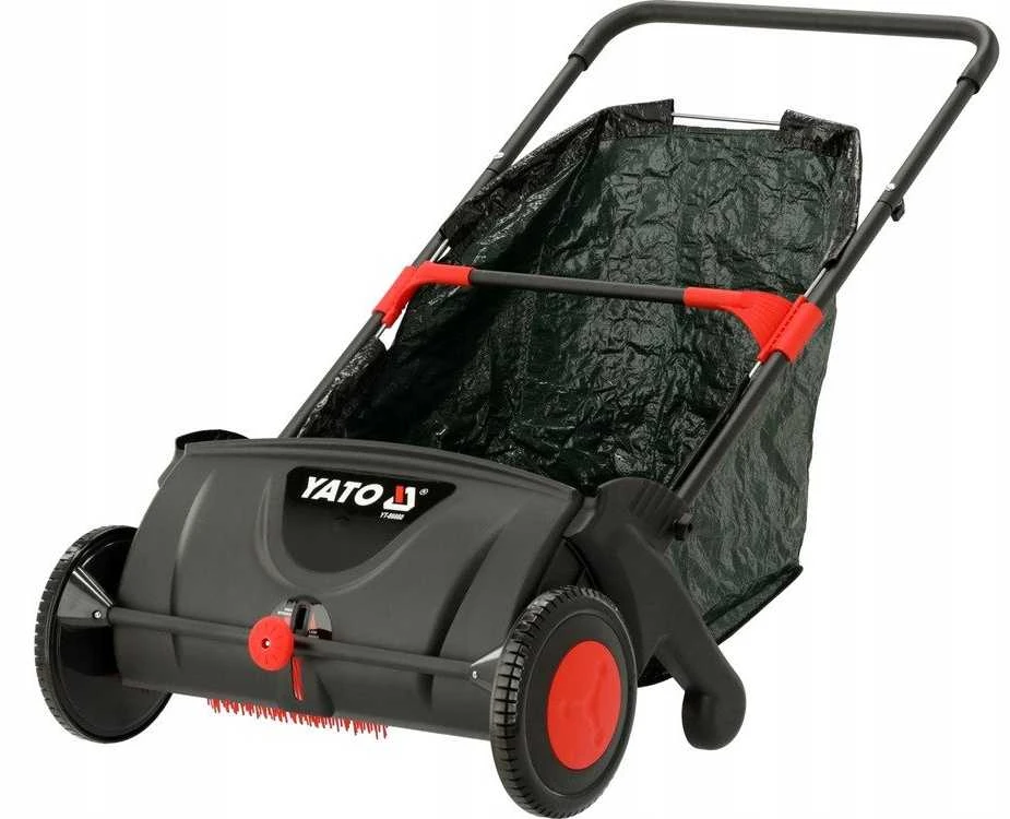 Yato Sodo atliekų surinkėjas, 53 cm darbinis plotis, 100 L talpa, rankinis vejos šlavėjas, lapų ir žolės surinkėjas terasoms ir vejoms