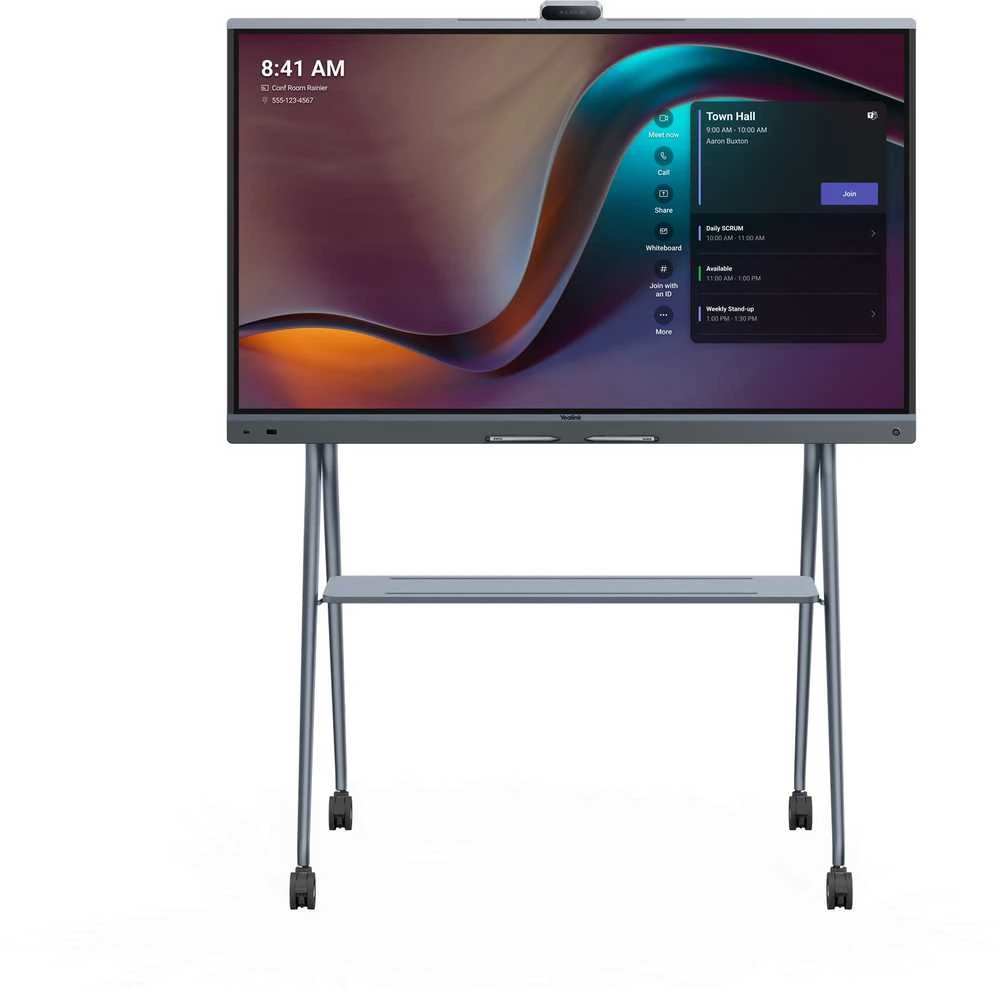 Monitorius System interaktywny Yealink Yealink MeetingBoard Pro Interaktyvus płaski panel 2,18 m (86'') LCD Wi-Fi 400 cd/m² 4K Ultra HD Juodas Ekran dotykowy Procesor įmontuotas Android