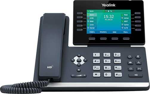 Telefonas Yealink SIP-T54W IP phone Juodas Wired