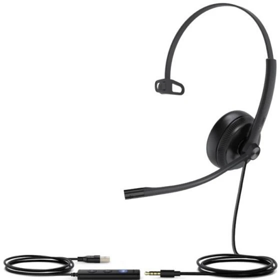 Ausinės Yealink UH34 SE Mono Teams USB-A Juodas (1308031)