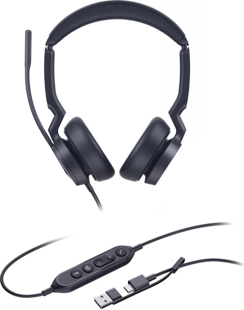 Yealink UH46 dvigubos komandos USB-C/A ausinės