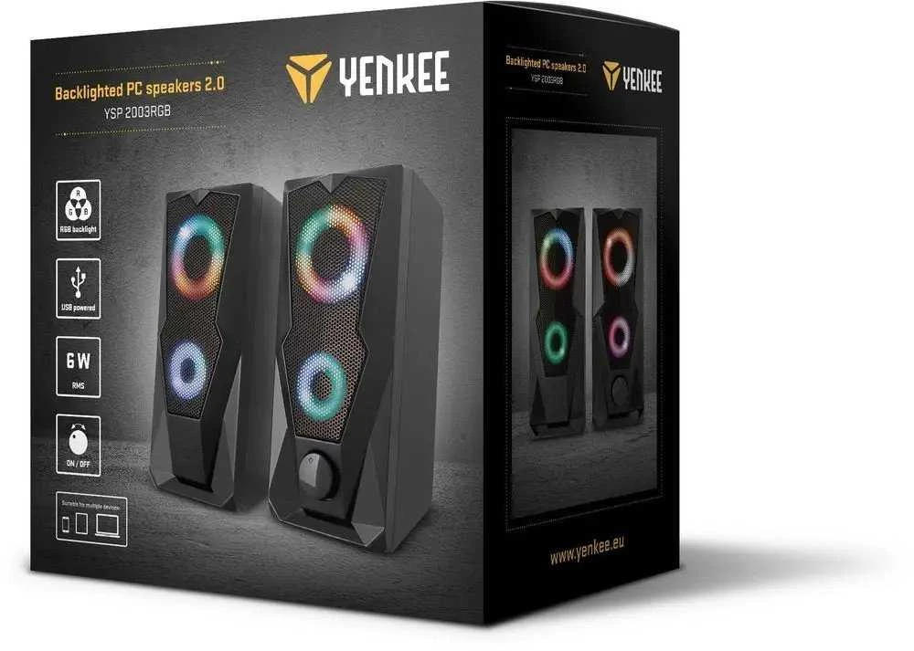 Kompiuterio kolonėlės YSP 2003 RGB YENKEE garsiakalbiai, USB 2.0