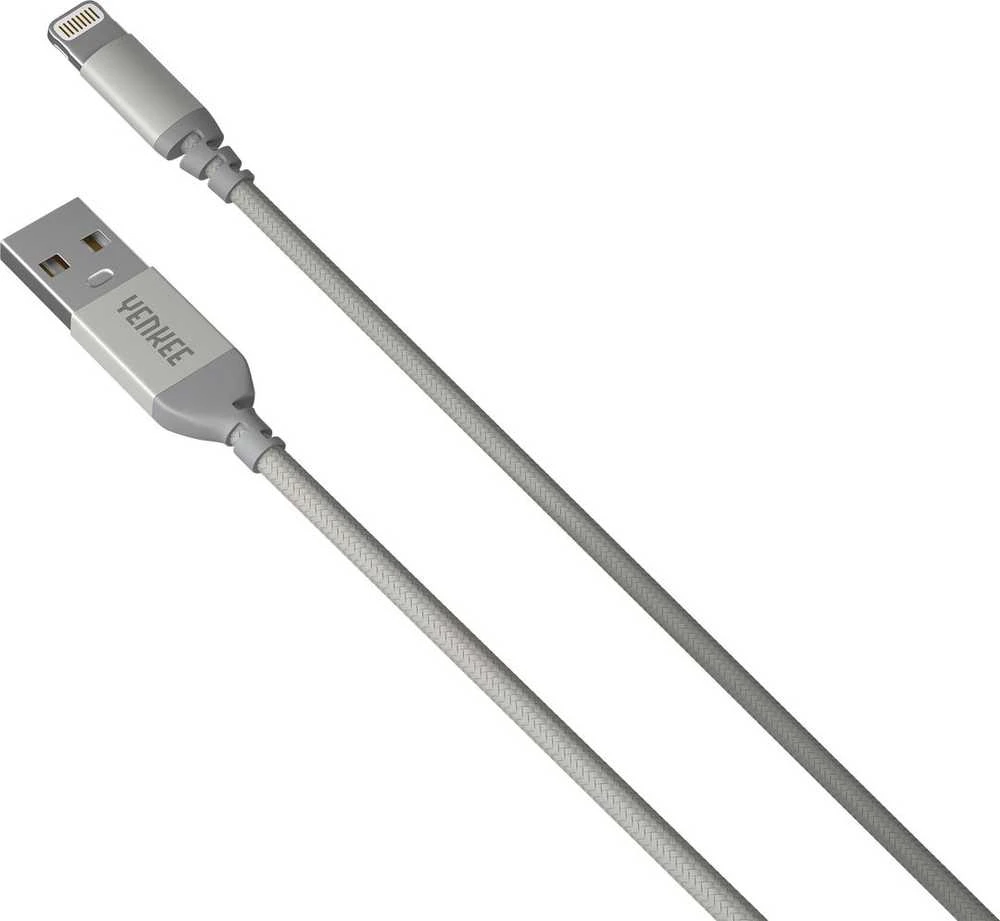 „Yenkee“ USB-A USB laidas – „Lightning“ 1 m sidabrinis (30015969)