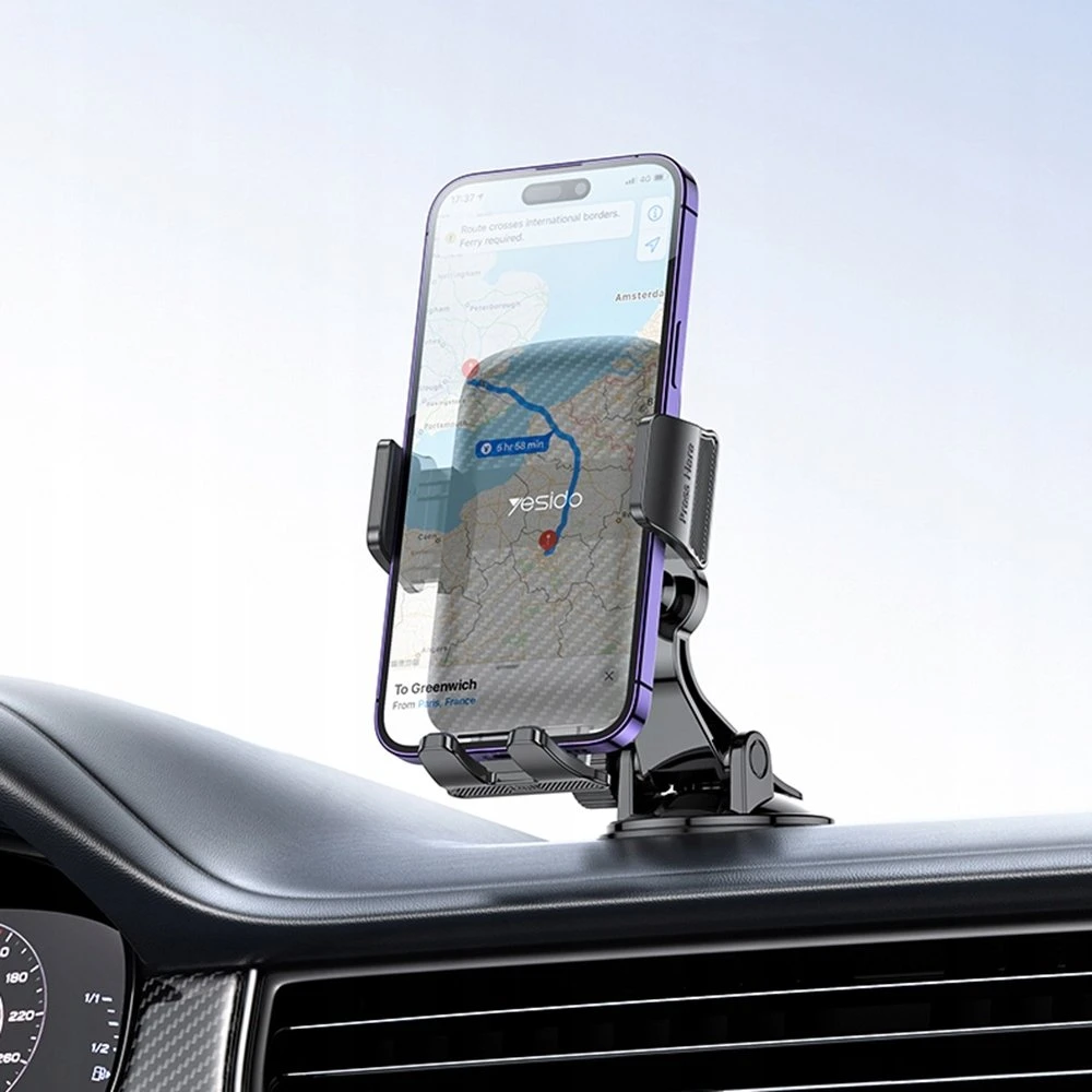 Yesido automobilinis telefono laikiklis C175 to windshield juodos spalvos