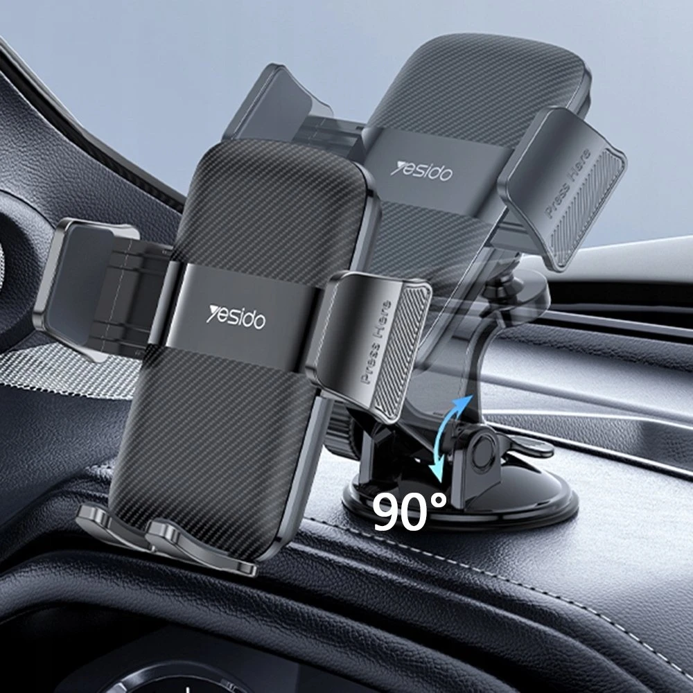 Yesido automobilinis telefono laikiklis C175 to windshield juodos spalvos