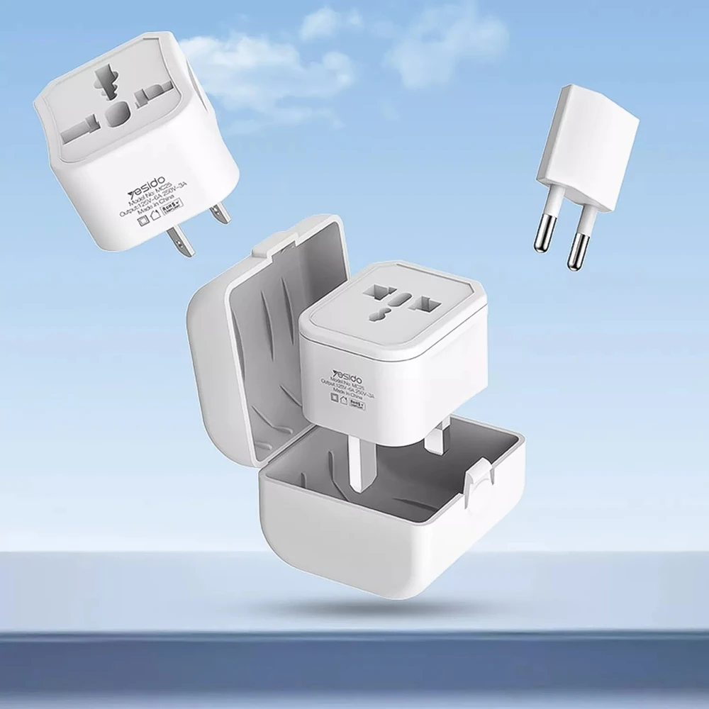 Yesido Universalus maitinimo adapteris MC25 750W 3A JK/ES/JAV/AU, Baltas / Baltas