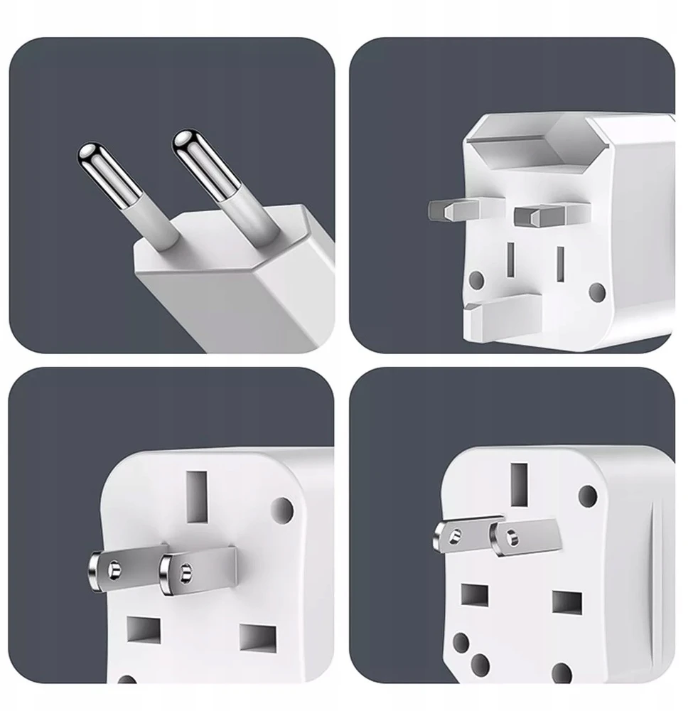 Yesido Universalus maitinimo adapteris MC25 750W 3A JK/ES/JAV/AU, Baltas / Baltas
