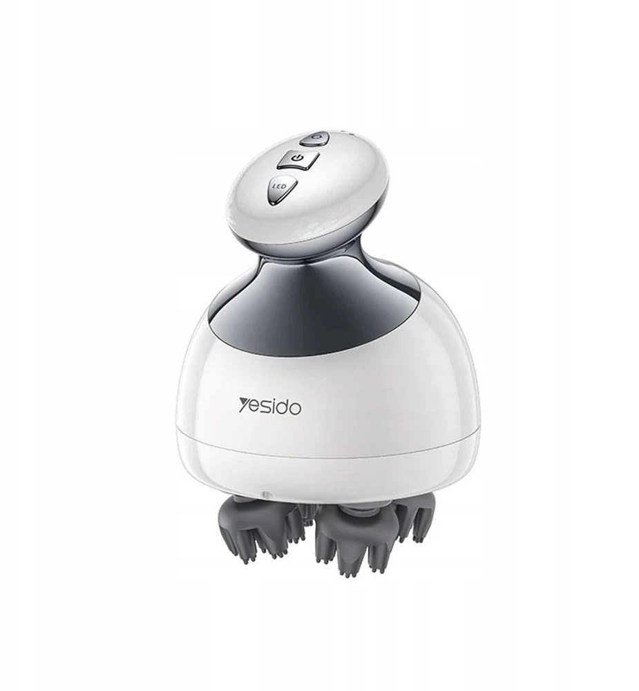 Yesido IPX7 Atsparus vandeniui Head Massager MG12 baltas 1200mAh 15-minute sessions