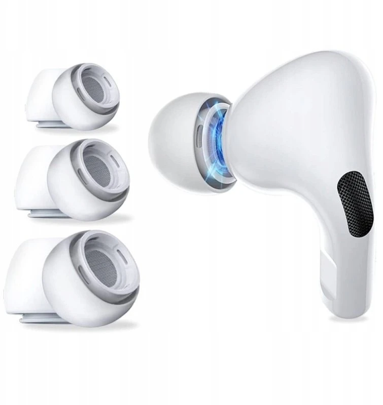 Yivo Tech-Protect Ear Tips skirta AirPods Pro 1 / 2 in sizes S / M / L - baltas (3 pcs.)