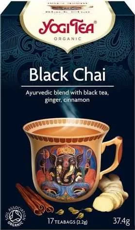 Prieskoninė juodoji arbata Juodas Chai, Yogi Tea, 17 pakelių